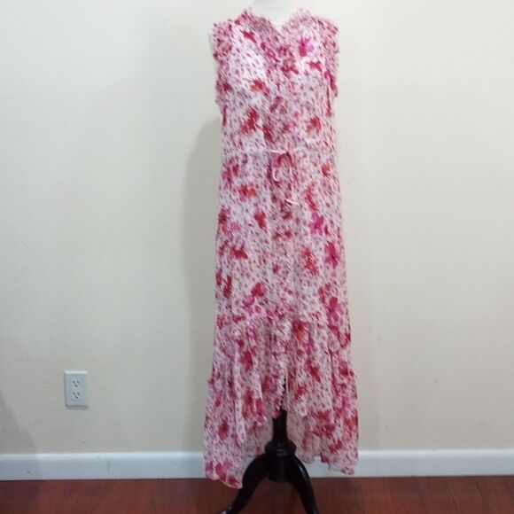 Misa Los Angeles Aurelie Gardenia Ruffled Midi Dress - Size XS - Picture 5 of 15